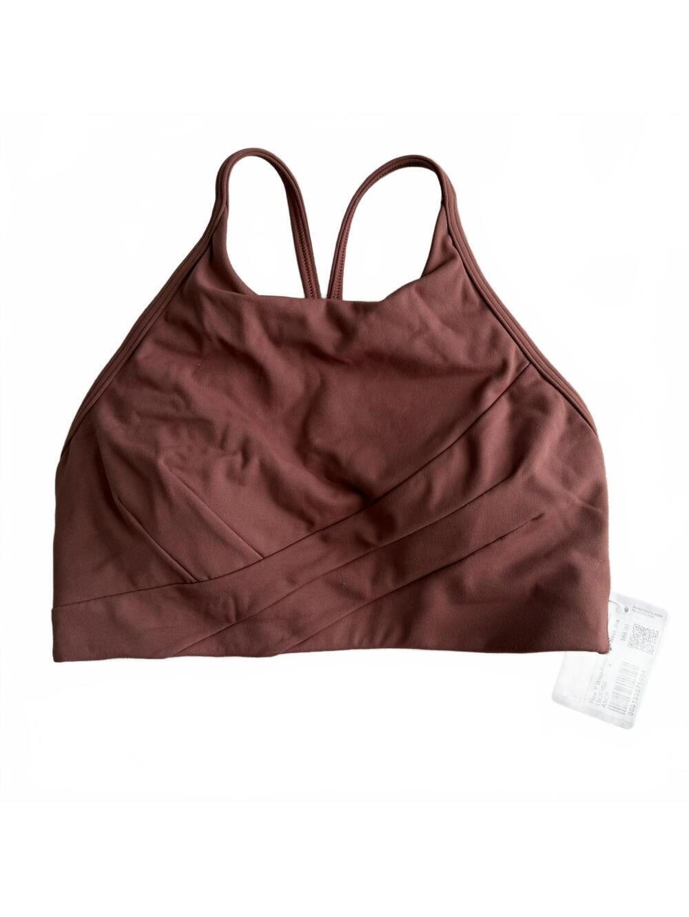 NWT Lululemon Flow Y Wrap-Front High-Neck Bra Ancient Copper Size 4
